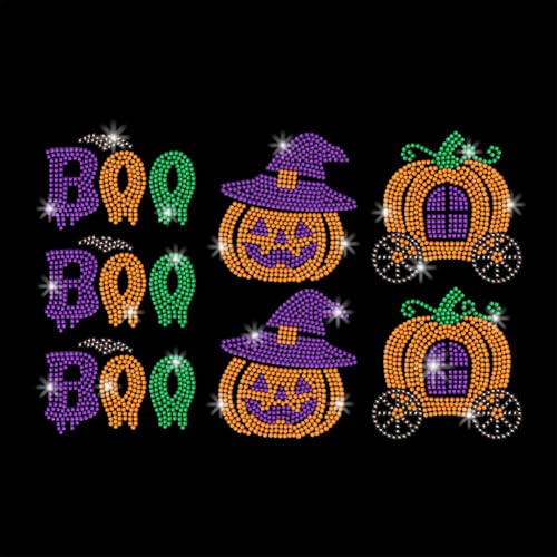 GOMAKERER 12 Stück Halloween-Strass-Transfer, Kürbis-Wagen, Kürbis, zum Aufbügeln, Transfer-Aufkleber, Kristall-Wärmeübertragung, Kleidung, Reparatur, Dekoration für T-Shirt, Hut, Jacke, Urlaub, Party GOMAKERER 12 Stück Halloween-Strass-Transfer, Kürbis-Wagen, Kürbis, zum Aufbügeln, Transfer-Aufkleber, Kristall-Wärmeübertragung, Kleidung, Reparatur, Dekoration für T-Shirt, Hut, Jacke, Urlaub, Party von GOMAKERER