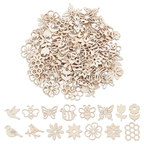 GOMAKERER 150 Stück 10 Stile Unbehandelte Holzausschnitte Holzscheiben Vogel Blumen Schmetterlings Bienenmotiven Gemischte Formen Holzhandwerk Ornamente Für Malerei Basteln Wanddekoration GOMAKERER 150 Stück 10 Stile Unbehandelte Holzausschnitte Holzscheiben Vogel Blumen Schmetterlings Bienenmotiven Gemischte Formen Holzhandwerk Ornamente Für Malerei Basteln Wanddekoration von GOMAKERER