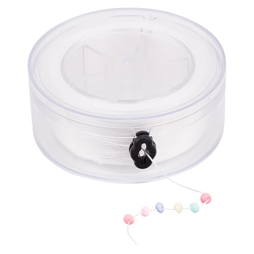 GOMAKERER 185.9 Yard (170m) 0.4mm Perlenfaden Für Rocailles Geflochtene Nylon Perlenschnüre Mit Schnalle Fadenschnur Schmuckdraht Zum Auffädeln von Armbändern Makramee Webstuhlarbeit von GOMAKERER