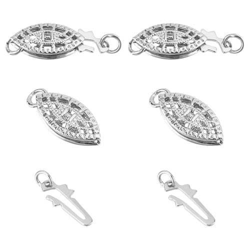 GOMAKERER 2 Stück Filigraner Halskettenverschluss Aus Messing, 15mm Platinierter Ovaler Filigraner Fischhakenverschluss Pferdeauge Schmuckschiebeverschlüsse Armbandverbinder Für Halsketten Armbänder GOMAKERER 2 Stück Filigraner Halskettenverschluss Aus Messing, 15mm Platinierter Ovaler Filigraner Fischhakenverschluss Pferdeauge Schmuckschiebeverschlüsse Armbandverbinder Für Halsketten Armbänder von GOMAKERER