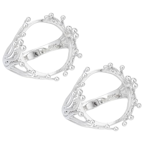 GOMAKERER 2 Stück Kronenförmiger Krallenringrohling 18.6mm Verstellbare Messing Ringsockel Zinken Ringfassungen Fingerring Komponenten Edelstein Cabochon Fassung Für Die Herstellung von Ringschmuck GOMAKERER 2 Stück Kronenförmiger Krallenringrohling 18.6mm Verstellbare Messing Ringsockel Zinken Ringfassungen Fingerring Komponenten Edelstein Cabochon Fassung Für Die Herstellung von Ringschmuck von GOMAKERER