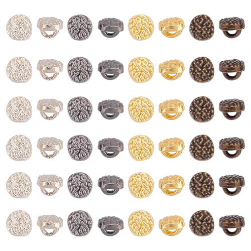 GOMAKERER 200 Stück Mini-Ösenknöpfe, 4 Farben 4x3mm Knöpfe Zum Aufnähen Mit 1 Loch Puppeneisen Runde Knöpfe Mit Gravur Metallknopfverzierungen Für Mäntel, Kleidung Und Anzüge GOMAKERER 200 Stück Mini-Ösenknöpfe, 4 Farben 4x3mm Knöpfe Zum Aufnähen Mit 1 Loch Puppeneisen Runde Knöpfe Mit Gravur Metallknopfverzierungen Für Mäntel, Kleidung Und Anzüge von GOMAKERER