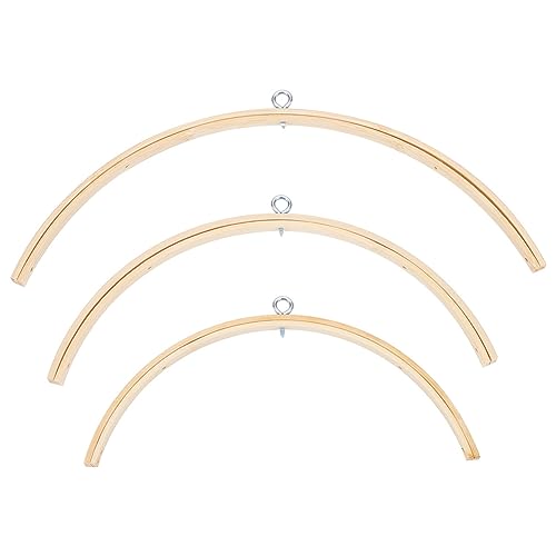 GOMAKERER 3 Stück 3 Stile Bettglocke, Mobile Bett Glocke Holz Windspiel Hängen DIY Holzrahmen Ornamente Handgemachte Kit Für Pflege Zubehör Krankenschwester Charms von GOMAKERER