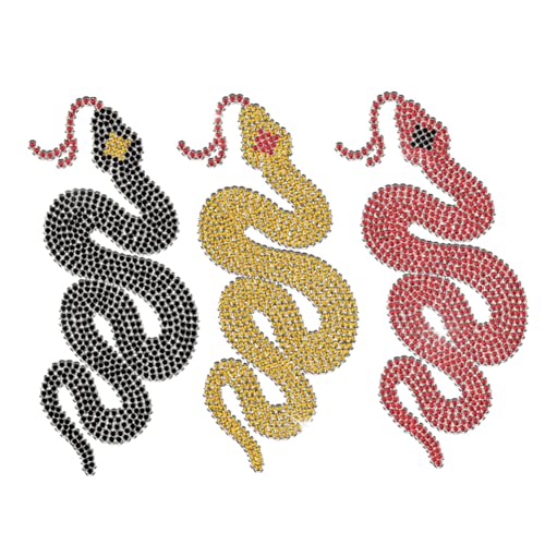 GOMAKERER 3 Stück Strasssteine Zum Aufbügeln In Schlangenform, Hotfix 3 Farbe Bling Crystal Kleidung Reparatur Applikation Wärmeübertragung Patch Für T Shirt Kleidung Hosen Taschen GOMAKERER 3 Stück Strasssteine Zum Aufbügeln In Schlangenform, Hotfix 3 Farbe Bling Crystal Kleidung Reparatur Applikation Wärmeübertragung Patch Für T Shirt Kleidung Hosen Taschen von GOMAKERER