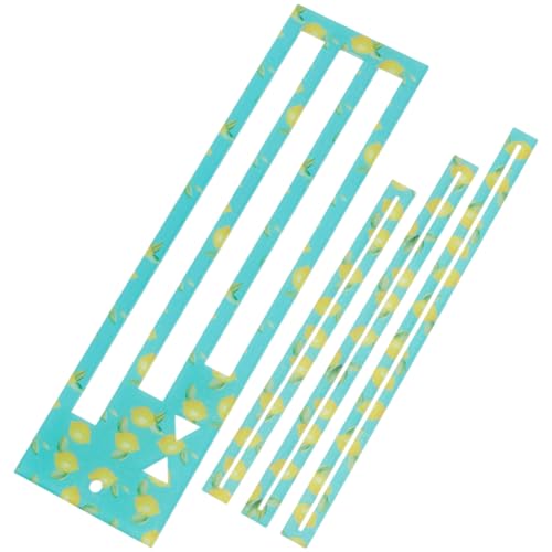 GOMAKERER 4 Stück 4 Stile Vorlagen Zur Reißverschlussherstellung 17.8/20/23/28cm Acryl Reißverschluss-Taschen-Platzierungswerkzeug Nähwerkzeug Organizer Board Nähreißverschlüsse Für Nähvorlagen von GOMAKERER