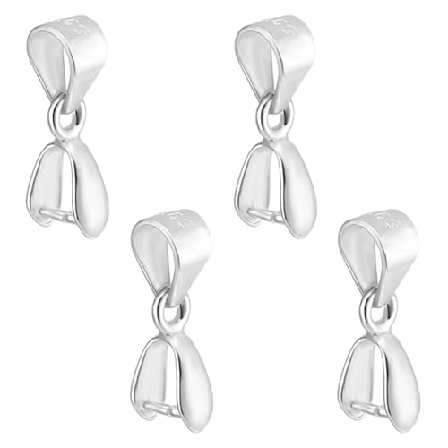 GOMAKERER 4 Stück 925 Sterling Silber Klemmösen Pinch Clip Bügelverschluss Perlenanhänger Verschluss Verbinder Metallclip Schnalle Schmuckzubehör Für Halsketten Ohrringe Armbänder Schmuckherstellung GOMAKERER 4 Stück 925 Sterling Silber Klemmösen Pinch Clip Bügelverschluss Perlenanhänger Verschluss Verbinder Metallclip Schnalle Schmuckzubehör Für Halsketten Ohrringe Armbänder Schmuckherstellung von GOMAKERER