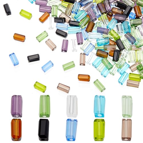 GOMAKERER 400 Stück 10 Farben Würfelglasperlen, Kristall-Abstandsperlen Transparente Glasperlen Facettierte Quaderförmige Perlen Klare Perlen Für DIY-Schmuck, Halsketten, Armbänder, Zubehör GOMAKERER 400 Stück 10 Farben Würfelglasperlen, Kristall-Abstandsperlen Transparente Glasperlen Facettierte Quaderförmige Perlen Klare Perlen Für DIY-Schmuck, Halsketten, Armbänder, Zubehör von GOMAKERER