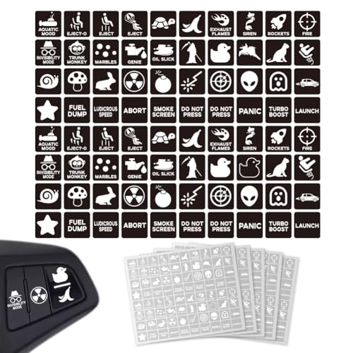 GOMAKERER 400 Stück Aufkleber Für Die Autoschaltertafel, 80 Design Auto Switch ID Label Aufkleber Lustiges Autoknopfsymbol Schwarzes Armaturenbrett Schalter Label Aufkleber Für Auto Boot LKW 19x19 xmm GOMAKERER 400 Stück Aufkleber Für Die Autoschaltertafel, 80 Design Auto Switch ID Label Aufkleber Lustiges Autoknopfsymbol Schwarzes Armaturenbrett Schalter Label Aufkleber Für Auto Boot LKW 19x19 xmm von GOMAKERER