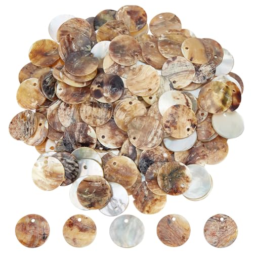 GOMAKERER 400 Stück Muschelperlen, 15mm Flache Runde Charms-Perle Muschel-Münzen-Tropfenperlen Natürliche Muschelperlen Mit Loch Für DIY-Handwerk, Schmuckherstellung GOMAKERER 400 Stück Muschelperlen, 15mm Flache Runde Charms-Perle Muschel-Münzen-Tropfenperlen Natürliche Muschelperlen Mit Loch Für DIY-Handwerk, Schmuckherstellung von GOMAKERER