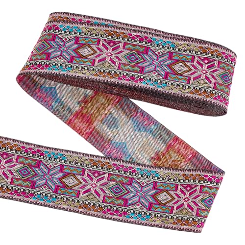 GOMAKERER 7 Yards Vintage Jacquardband 47mm Bestickter Gewebter Besatz Floraler Stoffbesatz Boho Perserband Zum Nähen Basteln Kleidung Taschen Zubehör Dekoration GOMAKERER 7 Yards Vintage Jacquardband 47mm Bestickter Gewebter Besatz Floraler Stoffbesatz Boho Perserband Zum Nähen Basteln Kleidung Taschen Zubehör Dekoration von GOMAKERER