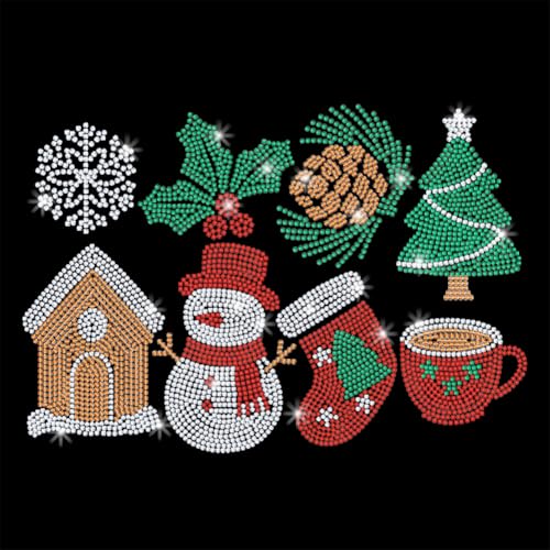 GOMAKERER 9 Stück Weihnachten Bügelbilder Strass Transfer Winter Schneeflocke Schneemann Hot Fix Bügelbild Kristall Wärmeübertragung Aufkleber Kleidung Reparatur Dekor für T-Shirt Hut Jacke Urlaub GOMAKERER 9 Stück Weihnachten Bügelbilder Strass Transfer Winter Schneeflocke Schneemann Hot Fix Bügelbild Kristall Wärmeübertragung Aufkleber Kleidung Reparatur Dekor für T-Shirt Hut Jacke Urlaub von GOMAKERER