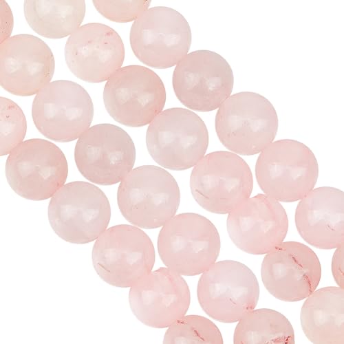 GOMAKERER 94 Stück Natürliche Rosenquarzperlen, 8mm Rosa Edelsteinperlen Glatte Kristallperlen Lose Abstandshalter Runde Perlen Für Die Herstellung von Armbändern, Halsketten Und Schmuck GOMAKERER 94 Stück Natürliche Rosenquarzperlen, 8mm Rosa Edelsteinperlen Glatte Kristallperlen Lose Abstandshalter Runde Perlen Für Die Herstellung von Armbändern, Halsketten Und Schmuck von GOMAKERER