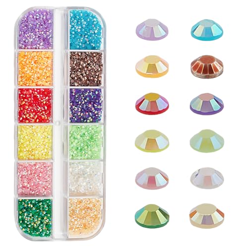 GOMAKERER Ca. 12000 Stück Halbrunde Flatback Strasssteine 12 Farben, 2mm Harz Flache Rückseite Facettierte Kristall Strass Cabochons ab Kristalle Edelsteine Zur Schmuckherstellung Haarspangen Basteln GOMAKERER Ca. 12000 Stück Halbrunde Flatback Strasssteine 12 Farben, 2mm Harz Flache Rückseite Facettierte Kristall Strass Cabochons ab Kristalle Edelsteine Zur Schmuckherstellung Haarspangen Basteln von GOMAKERER