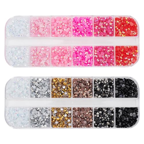 GOMAKERER Ca. 6000 Stück Bunte Mini-Strasssteine 3mm, Harz Strass Cabochons Regenbogen Farbe Nagel Kristall Nagel Kunst Dekoration Diamant Für DIY Handwerk GOMAKERER Ca. 6000 Stück Bunte Mini-Strasssteine 3mm, Harz Strass Cabochons Regenbogen Farbe Nagel Kristall Nagel Kunst Dekoration Diamant Für DIY Handwerk von GOMAKERER