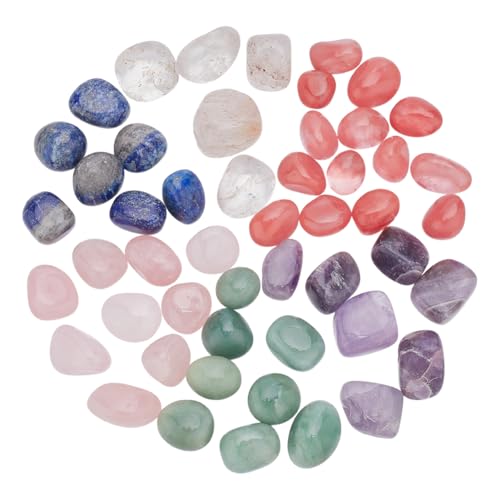 GOMAKERER Trommelsteine, Kristallsteine, natürlich, synthetisch, poliert, verschiedene Chakra-Edelsteinperlen für Bastelarbeiten, Aquarium, Teich, Heimdekoration, 420 g, 6 Farben GOMAKERER Trommelsteine, Kristallsteine, natürlich, synthetisch, poliert, verschiedene Chakra-Edelsteinperlen für Bastelarbeiten, Aquarium, Teich, Heimdekoration, 420 g, 6 Farben von GOMAKERER
