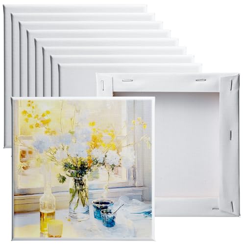 10 Stück Rahmen Für Leinwand, 15 X 15 Cm Leinwand Zum Bemalen, Gemälde-Leinwandrahmen, Weiß Mini Leinwände Für Acrylfarben, Für Bastler Künstler, Acrylfarben Geeignet, Acryl Und ölgemälde 10 Stück Rahmen Für Leinwand, 15 X 15 Cm Leinwand Zum Bemalen, Gemälde-Leinwandrahmen, Weiß Mini Leinwände Für Acrylfarben, Für Bastler Künstler, Acrylfarben Geeignet, Acryl Und ölgemälde von GOMETY