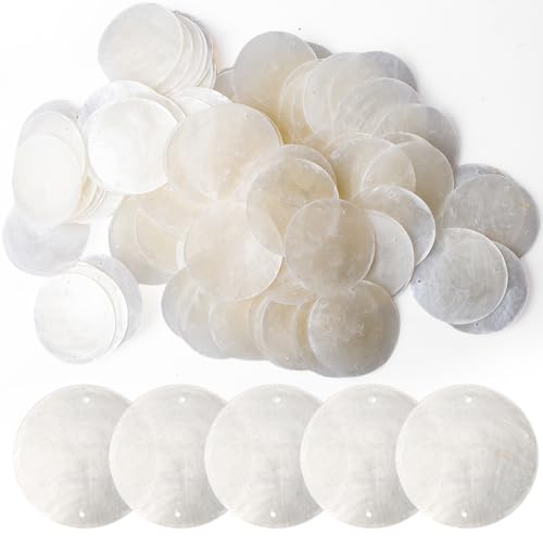 100 Stück Runde Muschelstücke, Muschel Perlmutt Scheiben, Muscheln Deko, Natürliche Muschel Anhänger, polierte runde Muschelscheiben, Flache Runde Muscheln Für DIY Dekoration Muschelvorhänge 100 Stück Runde Muschelstücke, Muschel Perlmutt Scheiben, Muscheln Deko, Natürliche Muschel Anhänger, polierte runde Muschelscheiben, Flache Runde Muscheln Für DIY Dekoration Muschelvorhänge von GOMETY