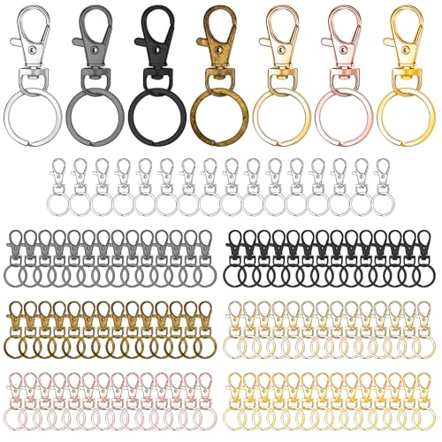 100 Stück Schlüsselanhänger Karabiner, 7 Farbe Schlüsselringe 25mm, Karabiner Schlüsselanhänger Basteln Set, Karabinerhaken mit Drehgelenk, Hummer-Schlüsselanhänger für Schlüsselanhänger Schmuck DIY 100 Stück Schlüsselanhänger Karabiner, 7 Farbe Schlüsselringe 25mm, Karabiner Schlüsselanhänger Basteln Set, Karabinerhaken mit Drehgelenk, Hummer-Schlüsselanhänger für Schlüsselanhänger Schmuck DIY von GOMETY