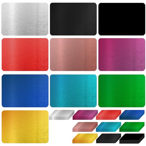 150 Stück Metall Visitenkarten Rohlinge, 86x54x0,21mm Metall Visitenkarten Aluminium, Namenskarte Lasergravierte, Gravierte Businesskarten Metal Business Card für Bürokunden DIY Geschenkkarten (Farbe) 150 Stück Metall Visitenkarten Rohlinge, 86x54x0,21mm Metall Visitenkarten Aluminium, Namenskarte Lasergravierte, Gravierte Businesskarten Metal Business Card für Bürokunden DIY Geschenkkarten (Farbe) von GOMETY