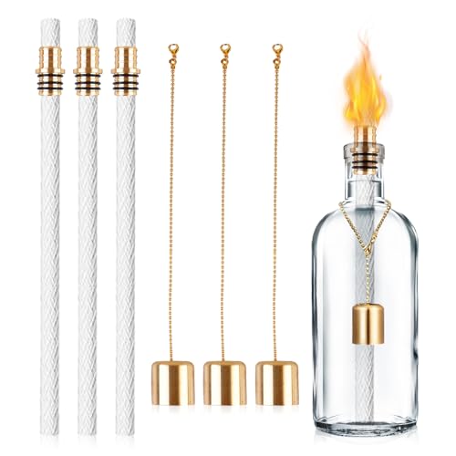 3 Stück Öllampen Docht, Glasfaserdocht Docht für öllampen, Runddocht Ersatzdocht, Keramik Docht hitzebeständige Kerosin Docht für DIY Weinflasche Lampe Gartenfackeln Fackeln Bambusfackel 3 Stück Öllampen Docht, Glasfaserdocht Docht für öllampen, Runddocht Ersatzdocht, Keramik Docht hitzebeständige Kerosin Docht für DIY Weinflasche Lampe Gartenfackeln Fackeln Bambusfackel von GOMETY