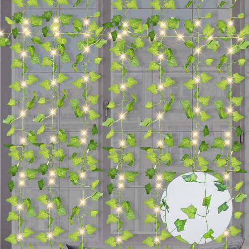 Efeu Lichterkette, 10M 100 LED Lichterkette Efeu Künstlich mit Fernbedienung 8 Beleuchtungsmodi Lichterkette Batterie für Zimmer Deko Pflanzen Aesthetic Garten Hochzeit Weihnachtsdekoration Efeu Lichterkette, 10M 100 LED Lichterkette Efeu Künstlich mit Fernbedienung 8 Beleuchtungsmodi Lichterkette Batterie für Zimmer Deko Pflanzen Aesthetic Garten Hochzeit Weihnachtsdekoration von GOMETY