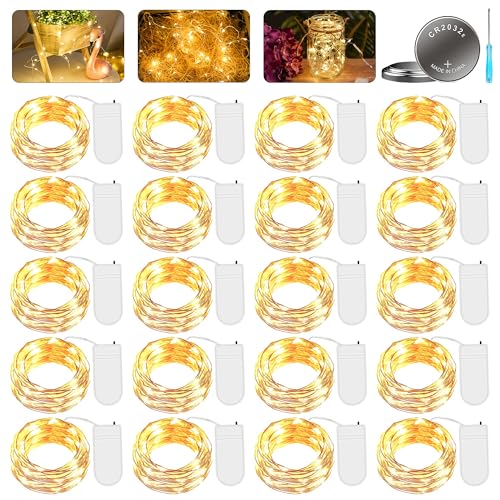 GOMETY 20 Stück Mini LED Lichterkette mit Batterie, 2M 20er LED Kupfer Draht lichterkette Batteriebetrieben Lichterkette Innen Wasserdicht Fairy Light für DIY Party Hochzeit Weihnachten Deko GOMETY 20 Stück Mini LED Lichterkette mit Batterie, 2M 20er LED Kupfer Draht lichterkette Batteriebetrieben Lichterkette Innen Wasserdicht Fairy Light für DIY Party Hochzeit Weihnachten Deko von GOMETY