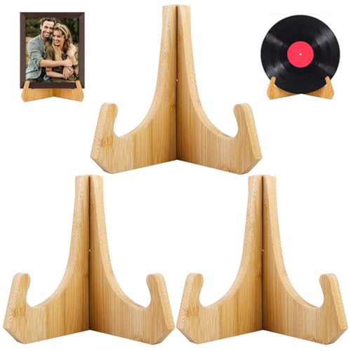 GOMETY 3 Stück Tellerständer zur Aufsteller, 6 Zoll Bambus Display Ständer Tellerhalter Bilderrahmen Ständer Mini Staffelei Dekorative Halterung für Art Platten Bücher Foto Bilderrahmen Kunst Teller GOMETY 3 Stück Tellerständer zur Aufsteller, 6 Zoll Bambus Display Ständer Tellerhalter Bilderrahmen Ständer Mini Staffelei Dekorative Halterung für Art Platten Bücher Foto Bilderrahmen Kunst Teller von GOMETY
