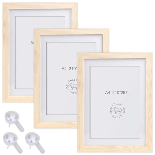 GOMETY Bilderrahmen A4: 3er Set Bilderrahmen Holz 21x30 cm Fotorahmen MDF Rahmen DIN A4 Bilderrahmen Hanging Bilderrahmen aus bruchsicherem Plexiglas Posterrahmen Ideal für Collage Portraits Urkunden GOMETY Bilderrahmen A4: 3er Set Bilderrahmen Holz 21x30 cm Fotorahmen MDF Rahmen DIN A4 Bilderrahmen Hanging Bilderrahmen aus bruchsicherem Plexiglas Posterrahmen Ideal für Collage Portraits Urkunden von GOMETY