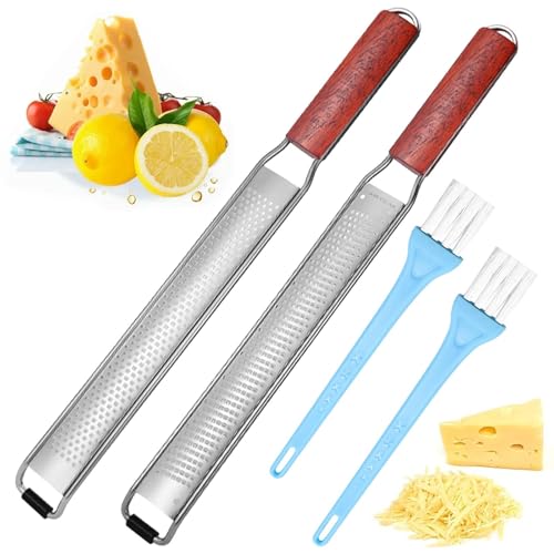 Käsereibe Set Aus Edelstahl, Reibe Edelstahl Mit Reinigungsbürste, Küchenreibe Set Aus Edelstahl Mit Holzgriff, Parmesanreibe Zitronenreibe Knoblauchreibe Muskatnuss Reibe Premium Käsereibe Anthrazit Käsereibe Set Aus Edelstahl, Reibe Edelstahl Mit Reinigungsbürste, Küchenreibe Set Aus Edelstahl Mit Holzgriff, Parmesanreibe Zitronenreibe Knoblauchreibe Muskatnuss Reibe Premium Käsereibe Anthrazit von GOMETY