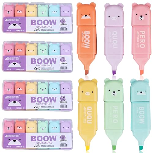 Mini Textmarker Pastell, 30 Stück Niedlich Cartoon Bär Textmarker Set Kids Marker Kreativer Süße Stifte Leuchtmarker für Kinder Erwachsene Tagebuch Studenten Malbücher Bürobedarf Schulsachen Zubehör Mini Textmarker Pastell, 30 Stück Niedlich Cartoon Bär Textmarker Set Kids Marker Kreativer Süße Stifte Leuchtmarker für Kinder Erwachsene Tagebuch Studenten Malbücher Bürobedarf Schulsachen Zubehör von GOMETY
