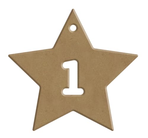 24 Sterne Adventskalender – 6 mm PEFC-zertifiziert, 100% – Weihnachtsdekoration aus Holz 24 Sterne Adventskalender – 6 mm PEFC-zertifiziert, 100% – Weihnachtsdekoration aus Holz von GOMILLE
