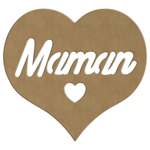 Gomille - Herz Mama – 18 x 17 cm – Form aus Holz zum Dekorieren – PEFC-zertifiziert 100% – 4202 Gomille - Herz Mama – 18 x 17 cm – Form aus Holz zum Dekorieren – PEFC-zertifiziert 100% – 4202 von GOMILLE