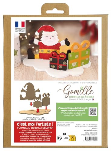 Weihnachtsmann/Geschenke – Deko 3D PEFC-zertifiziert 100% – Kreativ-Set Holzform zum Bemalen für Kinder Weihnachten Weihnachtsmann/Geschenke – Deko 3D PEFC-zertifiziert 100% – Kreativ-Set Holzform zum Bemalen für Kinder Weihnachten von GOMILLE