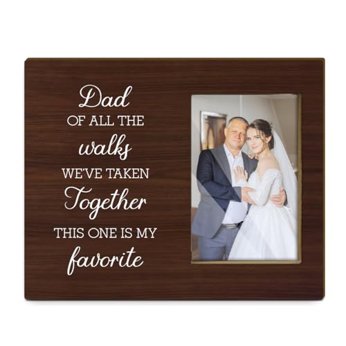Bilderrahmen für Vater, Brautvater, Hochzeitsgeschenke für Vater von Tochter, Verlobung, Brautparty, Geschenke für Vater, Danksagung, Holz-Bilderrahmen, 10,2 x 15,2 cm, Foto für Wandtischdekoration Bilderrahmen für Vater, Brautvater, Hochzeitsgeschenke für Vater von Tochter, Verlobung, Brautparty, Geschenke für Vater, Danksagung, Holz-Bilderrahmen, 10,2 x 15,2 cm, Foto für Wandtischdekoration von GOODBANER