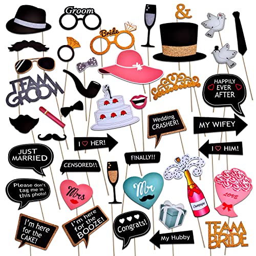 51 Stück Foto-Requisiten Lustige Hochzeitsfeier Foto Sticks Keine langweiligen Hochzeitsbilder mit witzigen Sprüchen & Motiven auf einem Stick für die Fotokabine auf Geburtstagen Hochzeiten & Partys 51 Stück Foto-Requisiten Lustige Hochzeitsfeier Foto Sticks Keine langweiligen Hochzeitsbilder mit witzigen Sprüchen & Motiven auf einem Stick für die Fotokabine auf Geburtstagen Hochzeiten & Partys von GOODS+GADGETS