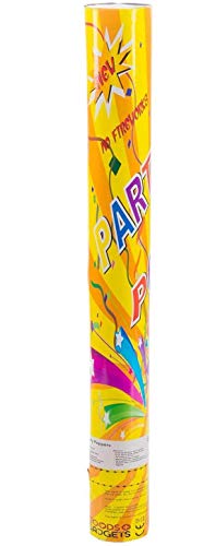 GOODS+GADGETS Konfetti-Kanone Konfetti-Shooter Party Popper Konfettikanone - XL 60 cm - Gold - 1 Stück von GOODS+GADGETS