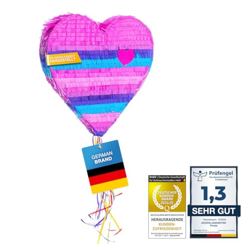 Pinata Party-Dekoration zum Befüllen mit Süßigkeiten für Kinder-Geburtstag Hochzeit Feier - (Herz) Pinata Party-Dekoration zum Befüllen mit Süßigkeiten für Kinder-Geburtstag Hochzeit Feier - (Herz) von GOODS+GADGETS