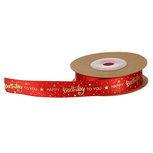 GOOHOCHY 1 Rolle Schleife Satinband grünes Band Blau Vergoldung ribbon bandfeile stoffband weihnachten Blumenband Geschenkbandrolle Geschenkzubehör Polyesterbänder Geschenkbänder rot von GOOHOCHY