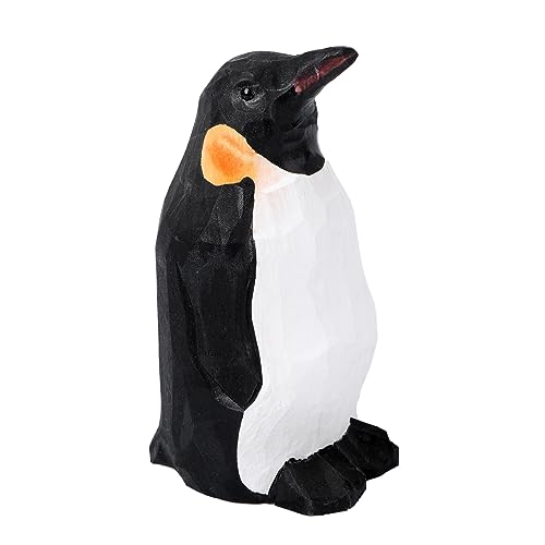 GOOHOCHY Schöner Schmuck Weihnachten Pinguin Ornament Handgeschnitzten Holz Pinguin Simulation Tier von GOOHOCHY