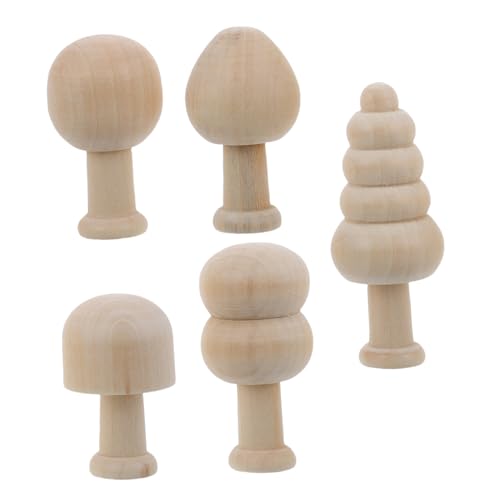 GOOHOCHY 1 Set Unbemalte Holzpilze Und Bäume Für DIY Kunstprojekte Mini Holzpilze Holzbäume Unbemalte Kleine Stifte Süße Pilzpuppe GOOHOCHY 1 Set Unbemalte Holzpilze Und Bäume Für DIY Kunstprojekte Mini Holzpilze Holzbäume Unbemalte Kleine Stifte Süße Pilzpuppe von GOOHOCHY