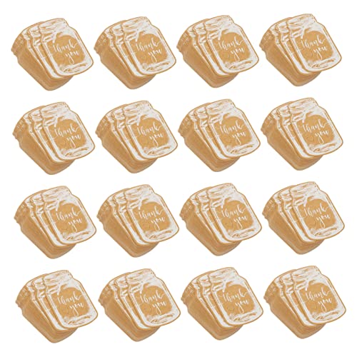 GOOHOCHY 100 Sätze Hängeetikett Aus Kraftpapier Danke Label-tag Braune Papieretiketten Schild Party Dekorative Etiketten Name Schlüssel Leeres Hängendes Etikett Leeres Etikett Hanfseil von GOOHOCHY