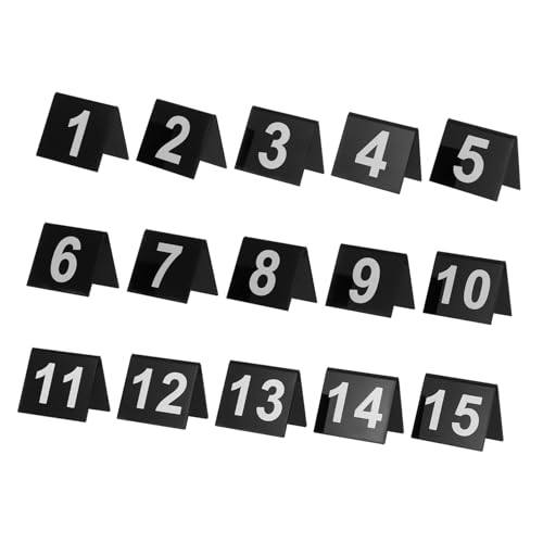 GOOHOCHY 15 Stück Teiliges Tischnummern aus für Restaurant und Partydekoration Doppelseitige Nummernmarker für Hochzeiten Spiele und Kriminalfall Szenarien Nummern Leicht Ablesbar von GOOHOCHY