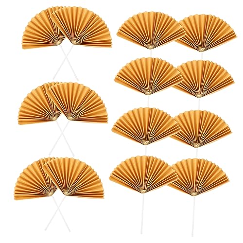 GOOHOCHY 16 Stück Teiliges Dekorative Cupcake Toppers Goldene Faltbare Papierfächer Kreative Tortendeko für Geburtstag Muffins Party Einzigartige Cake Picks für Festliche Themenfeiern GOOHOCHY 16 Stück Teiliges Dekorative Cupcake Toppers Goldene Faltbare Papierfächer Kreative Tortendeko für Geburtstag Muffins Party Einzigartige Cake Picks für Festliche Themenfeiern von GOOHOCHY