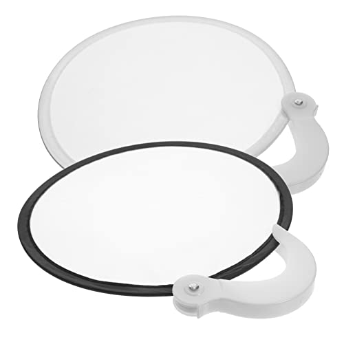 GOOHOCHY 2 Stück Faltbarer Handfächer Kleiner Tragbarer Klappfächer Rundes Design Leicht und Kompakt für Sommer Hochzeit Geburtstagsfeier Diy Bemalbar Praktische Dekoration von GOOHOCHY