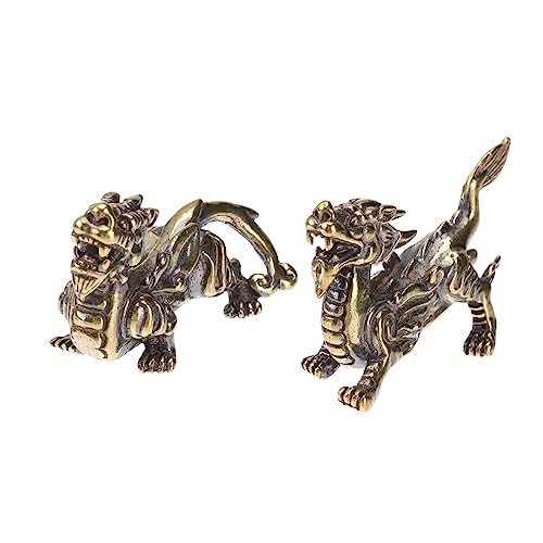 GOOHOCHY 2 Stück Messing Kylin Dekoration Tischschmuck Chinesisch Zuhause Wohnheim Ornament Wohndekor GOOHOCHY 2 Stück Messing Kylin Dekoration Tischschmuck Chinesisch Zuhause Wohnheim Ornament Wohndekor von GOOHOCHY