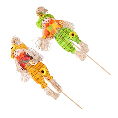 GOOHOCHY 2 Stück Vogelscheuche Thanksgiving-dekofigur Strohpuppen-Ornament Für Heimdekoration Und Party GOOHOCHY 2 Stück Vogelscheuche Thanksgiving-dekofigur Strohpuppen-Ornament Für Heimdekoration Und Party von GOOHOCHY