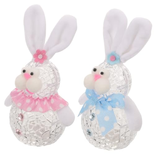 GOOHOCHY 2Stücke Osterhasen Dekoration Cartoon Kaninchen Tischfigur Kreative Wohnungsdeko für Schlafzimmer und Kinderzimmer für Ostern ohne Batterien GOOHOCHY 2Stücke Osterhasen Dekoration Cartoon Kaninchen Tischfigur Kreative Wohnungsdeko für Schlafzimmer und Kinderzimmer für Ostern ohne Batterien von GOOHOCHY