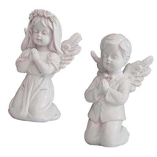GOOHOCHY 2er Satz Engelfiguren Aus Kunstharz Ornament Für Wohndeko Dekoration Für Zuhause GOOHOCHY 2er Satz Engelfiguren Aus Kunstharz Ornament Für Wohndeko Dekoration Für Zuhause von GOOHOCHY