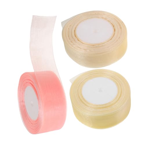 GOOHOCHY 3 Rollen Transparentes Chiffonband Yards Organza Geschenkband für Diy Projekte Blumenschmuck Hochzeitsdekorationen Geburtstagsgeschenke und Verpackungen GOOHOCHY 3 Rollen Transparentes Chiffonband Yards Organza Geschenkband für Diy Projekte Blumenschmuck Hochzeitsdekorationen Geburtstagsgeschenke und Verpackungen von GOOHOCHY