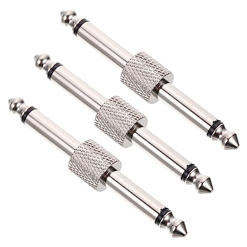GOOHOCHY 3 Stück Audio- Gitarrenpedale Pedalboard-anschlüsse Patch Gitarren-pedalboard- Adapter Für Effektpedale Effektpedal-audiokoppler Silver Vernickeltes Kupfer von GOOHOCHY